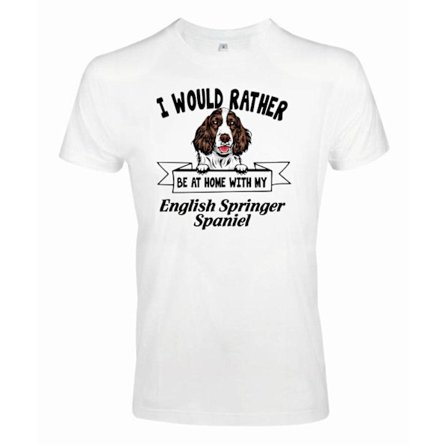 English springer spaniel hund Kikande hund t-shirt - Rather be..