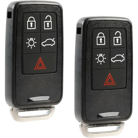 Bilnyckel Fjärrkontroll Nyckellös Smart Fjärrkontroll Passar Volvo S60 S80 V60 V70 XC60 XC70 (KR55WK49264), Set med 2 5-Knapps x 2 5-Knapps x 2
