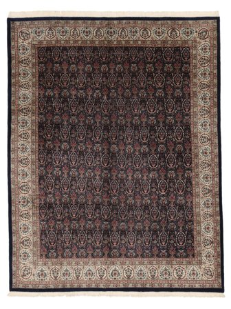 Hand Knotted Tabriz Royal Rug 300X380 Wool Black/Brown Large
