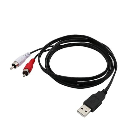15m USB A han til 2 RCA han AV-kabel til PC/TV ekstra lyd/video adapter