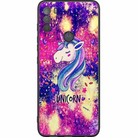 Motorola Moto G50 Svart Skal Unicorn Enhörning
