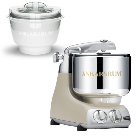 Ankarsrum AKM 6230 köksmaskin med glassmaskin, harmony beige | Köksmaskiner > Glassmaskiner | Bagaren och Kocken