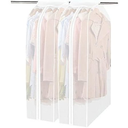 2 Pak Tøjbetræk Taske Vaskbar Transparent Peva