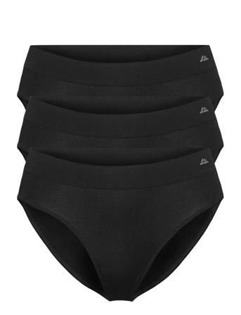 Womens Bamboo Bikini Briefs 3-Pack Alushousut Brief Tangat Musta Danish Endurance