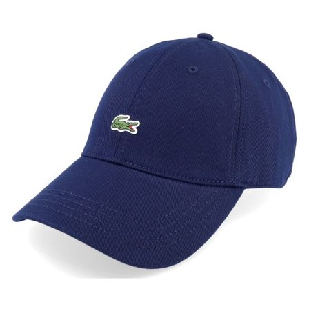 Lacoste - Blå unconstructed Keps - Small Logo 1 Navy Blue Dad Cap @ Hatstore