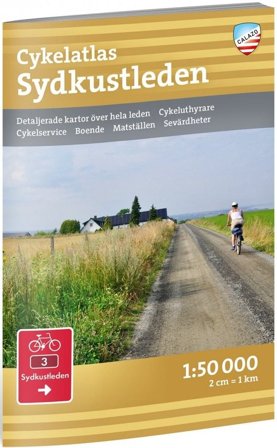 Calazo Cykelatlas Sydkustleden 1:50 000