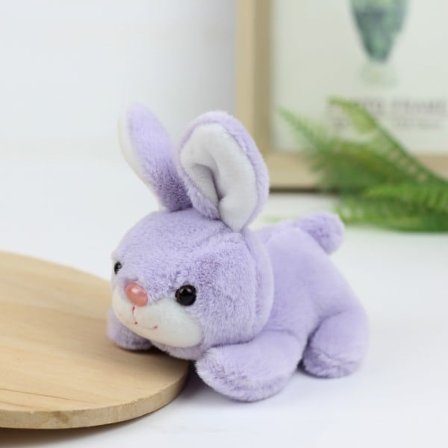 IC Fluffig plyschleksak naturtrogen kanindocka Mjuk uppstoppad djur Penda E