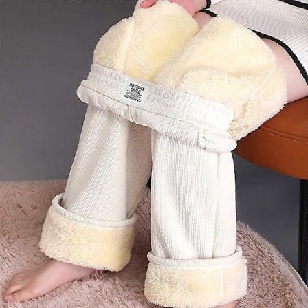 2025 Dame Vinter Fleeceforet Vide Ben Bukser Casual Tykke Varme Baggy Joggebukser Dame Høy Midje Koreansk Lammeull Rett Pantalones