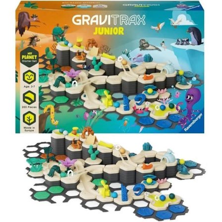 Gravitrax Junior - Startset XXL My Planet 184 delar - Marmorkrets - Kreativt byggspel - Ålder 3 - Ravensburger