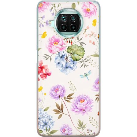 Kompatibelt Mobildeksel til Xiaomi Xiaomi Mi 10T Lite 5G Blomstrete mønster med håndmalte blomster, sommerfugler og insekter i romantisk skandinavis
