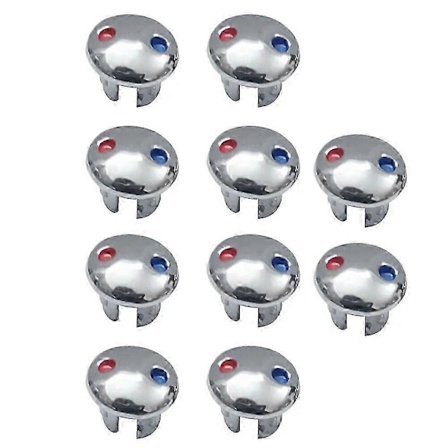 10 stk. vandhanehåndtag varmt og koldt vand skilt rød og blå etiket dekoration dæksel køkken badeværelse blandingsbatteri indikator tilbehør