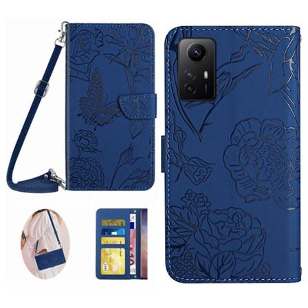 HT03 For Xiaomi Redmi Note 12S 4G Feeling Wallet Lær Telefondeksel Preging Design Deksel