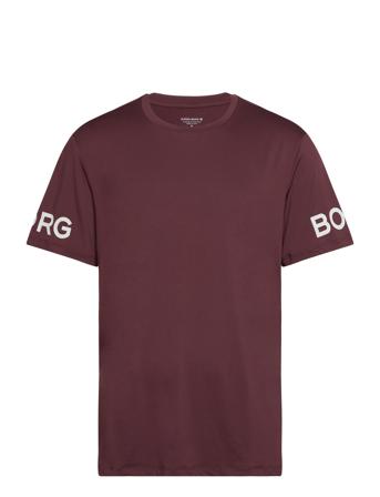 Borg T-Shirt T-shirts Short-sleeved Burgunder Björn Borg*Betinget Tilbud