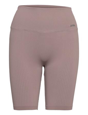 Macchiato Ribbed Seamless Biker Shorts Running/training Tights Rosa AIM'N