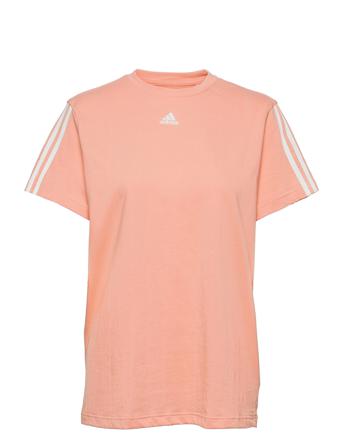 Essentials Boyfriend Cut 3-Stripes Tee W Pink Adidas Performance