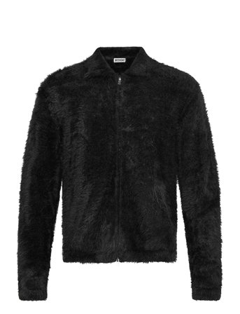Weekday Hairy Knitted Zip Cardigan - Black - L