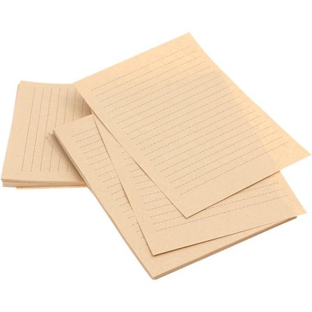 100 ark A5 vintage blankt Kraft brevpapir retro brevpapir