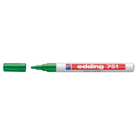 EDDING 751 Paint Marker Bullet Tip 1-2mm Line Green (Pack 10) - 4-751004