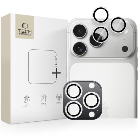 Tech-Protect Camring Fit+ -kamera suojus 14/15/16/17 Pro/Max - hopea iPhone 14/15/16/17 Pro/Max