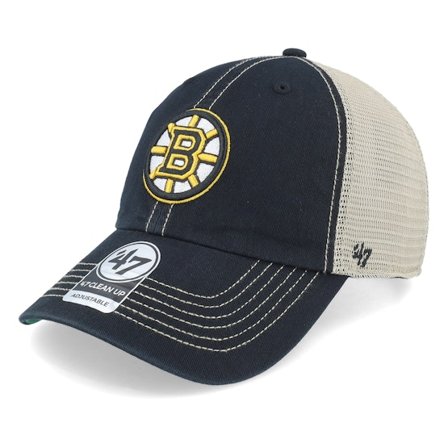 47 Brand - Negro trucker Gorra - Boston Bruins NHL Trawler Clean Up Black Trucker @ Hatstore
