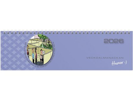BURDE Veckoalmanackan Humor 2026 - Lyreco - Almanackor och kalendrar - Bordskalendrar och skrivunderlägg - Bordskalendrar