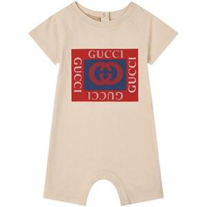 Kids - Gucci Beige Logo T-Shirt 6-9 months - All in ones - 6-9 months - White - Junge