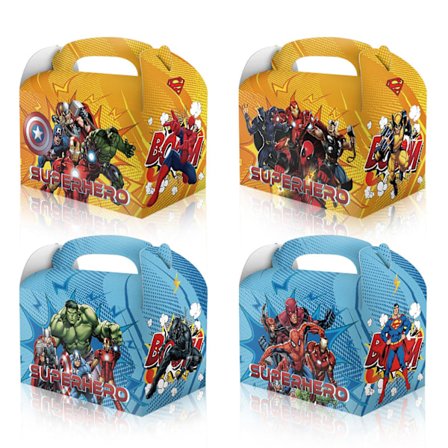 12 stk. Superhelt Avengers Godtepose Gaveeske Festartikler Dekorasjoner