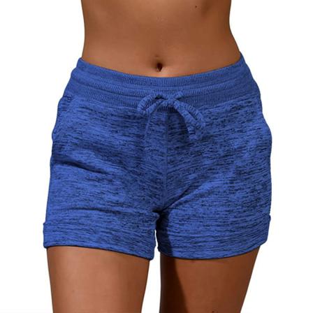 Kvinnor Activewear Casual Shorts Fickor Dragsko High Waist Sp