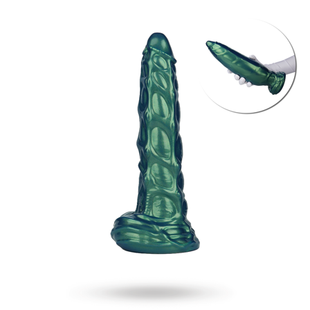 Inflatable Monster Dildo Green 24 cm - Sustainable Pleasure