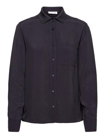 Woven Shirts Langermet Skjorte Blå Lacoste