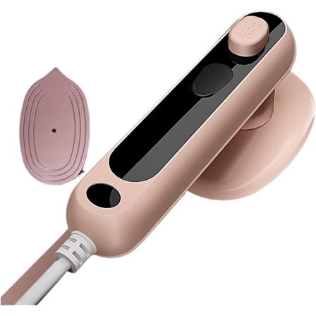 Rejse strygejern, håndholdt tøjdamper, bærbar tøj strygejern, mini rejseversion, dobbelt anvendelse til hjem og rejse, bærbar damp strygejern (pink)