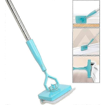 Kost, rengøringsmoppe med foldbar fodliste-renser, udtrækkelig fodliste-renser, glat teleskopisk måtte, mikrofiberrenser, rengøringsprodukt