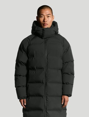 Lyle & Scott Welded Longline Puffer Jacket - Black - S
