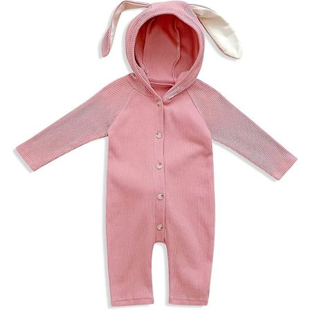 Mitt første påskeantrekk - Babyjente Kanin Body, Sokker og Lang Kaninørehatt - Nyfødt Babyjente Klærsett (66cm)