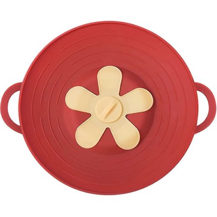 32 cm Sølebeskyttende Lokk i Silikon for Kasserolle, Høy Temperatur, Sprutsikker og Kokesikker Fortykket Grytelokk