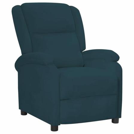 Vidaxl Reclinerfåtölj Blå Sammet Blå