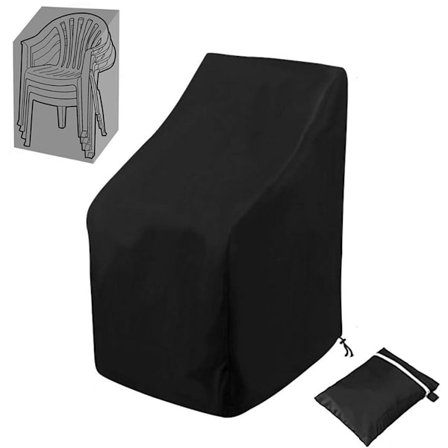 ING Have Stol Betræk - Have Stol Beskyttelsesbetræk - 89*89*120/89cm - Vandtæt Stol Betræk - Sort