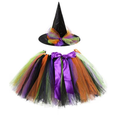 Halloween Häxa Kostym Set Black Purple M