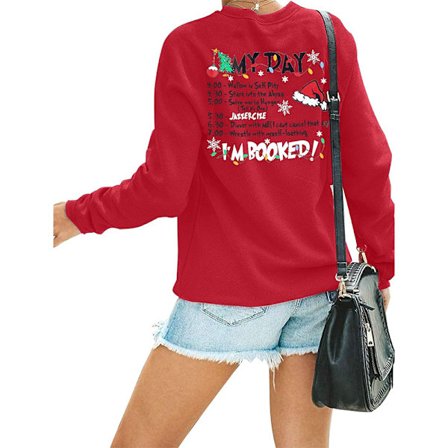 Merry Christmas Tröja Kvinnor Jul Långärmad Tröja Blus Topp