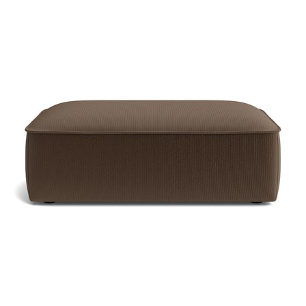 Marbella Puf Lisboa Brun 73x121x44cm - Komfortabel Fodskammel / Skammel i PU Skum, Massiv Træ & Krydsfinér - Perfekt til Stuen