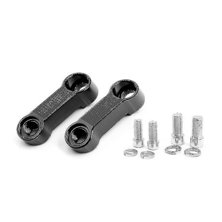 Motorcykel Spegel Mount Riser Extender Adapter, 10mm 8mm Bakåtvänd Spegel Tillbehör - Svart