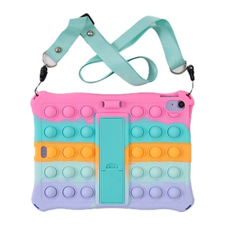 SKALO iPad 10.9 (2022) Stöttåligt Armor Popit Silikon Skal - Rosa