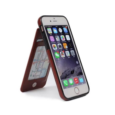 iPhone 6/6S Elegant læderetui med pung/kortrum RØD Röd