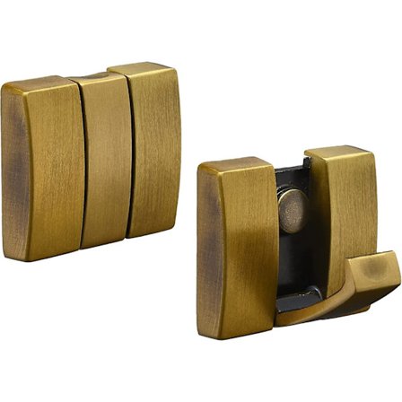 Antik messing håndklædekroge sammenklappelige skjulte, Heavy Duty frakkekroge vægmonterede 2 pakker, rustfrit rum aluminium vægkroge til badeværelser 