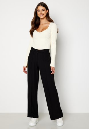 BUBBLEROOM Hilma soft suit trousers Black Klær