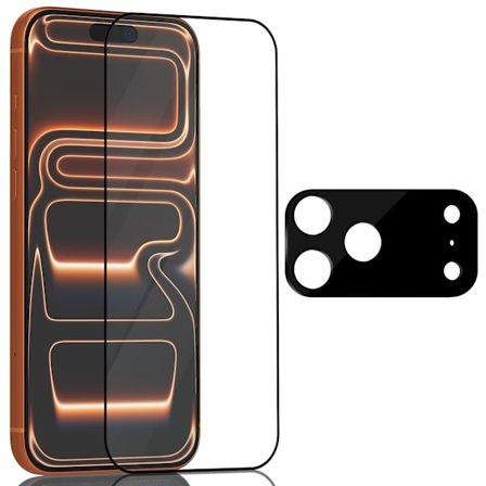 1-Pack iPhone 17 Pro Näytönsuoja & 1-Pack linssinsuoja - Karkaistu Lasi 9H - Super laatu 3D