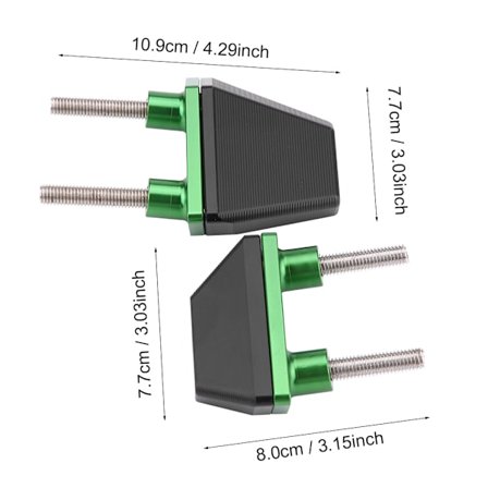 1 par motorcykelramme-sliders, faldbeskyttelse til Kawasaki Z800 Z1000 Z750 grøn