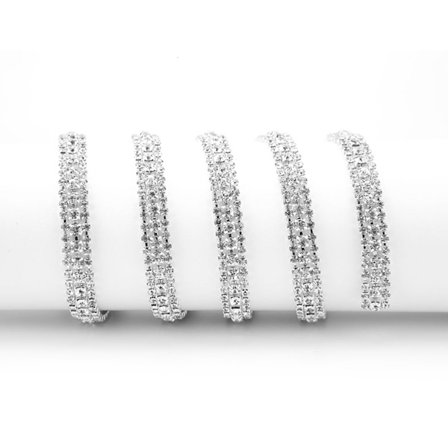 3 rader DIY AB Färg Sy Kristall Strass Kedja Dekoration Kläder Tillbehör #4(sliver)