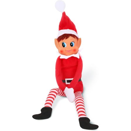Charming Red Long-Legged Soft Body Vinyl Face Girl Gnome with Hat - 30 cm (1 pc) - Perfect for Christmas Decoration & Gifts