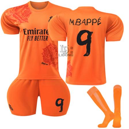 Xbi- 2425 Real Madrid Mbappé Co-branded Orange No. 9 24